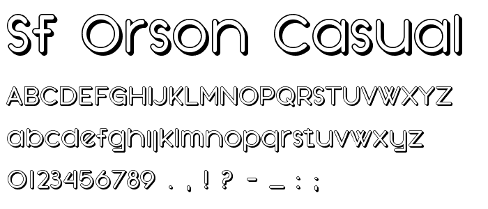 SF Orson Casual Shaded font